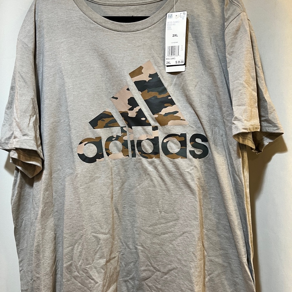 Adidas Tan Camo Logo Men's Tee